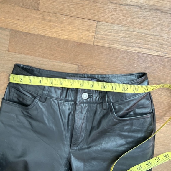 Leather -straight leg jean. Great condition - Picture 7 of 11